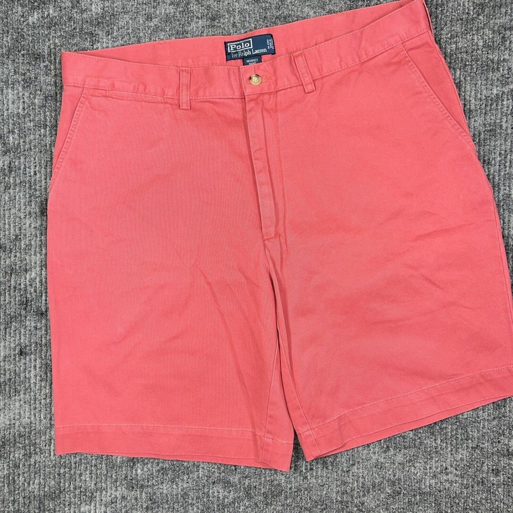 Polo Ralph Lauren Shorts Mens Size 36 Salmon Pink Golf Chino Stretch Classic Fit